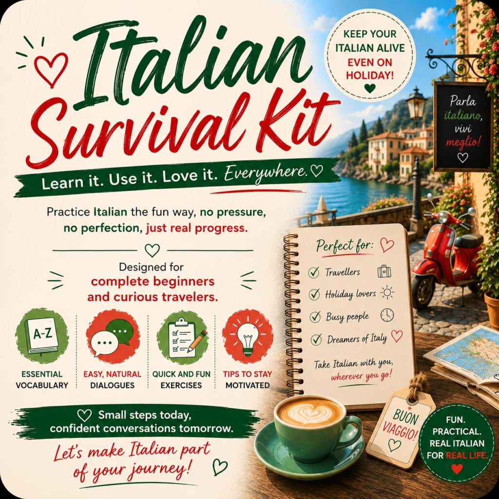 Italian Survival Kit card